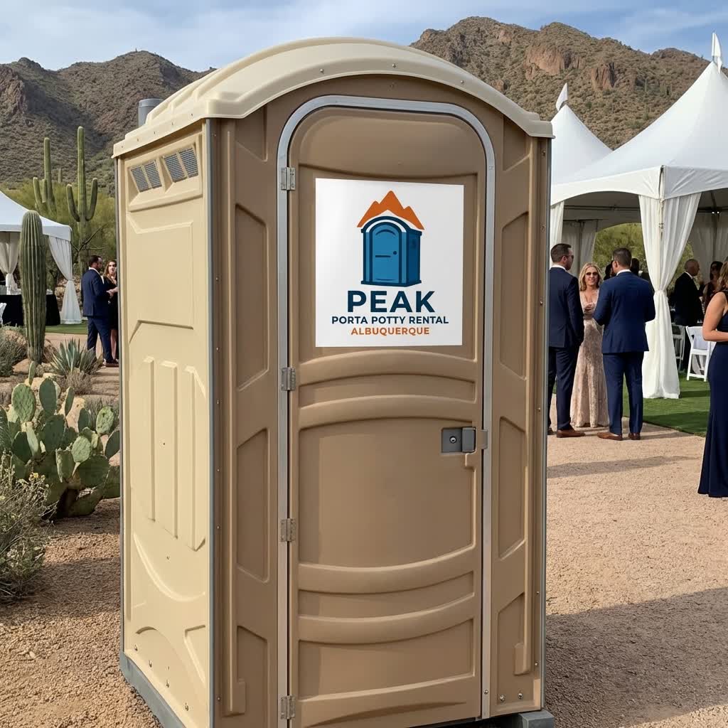 Deluxe Flushable Unit by Peak Porta Potty Rental Albuquerque